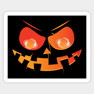 Pumpkin Evil Smiley Face Sticker